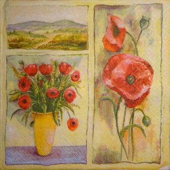 021 Anemones, Poppy - 3-ply (grün) - Ti-Flair